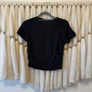 lululemon All It Takes Ribbed Nulu T-Shirt, Black, Sz 8